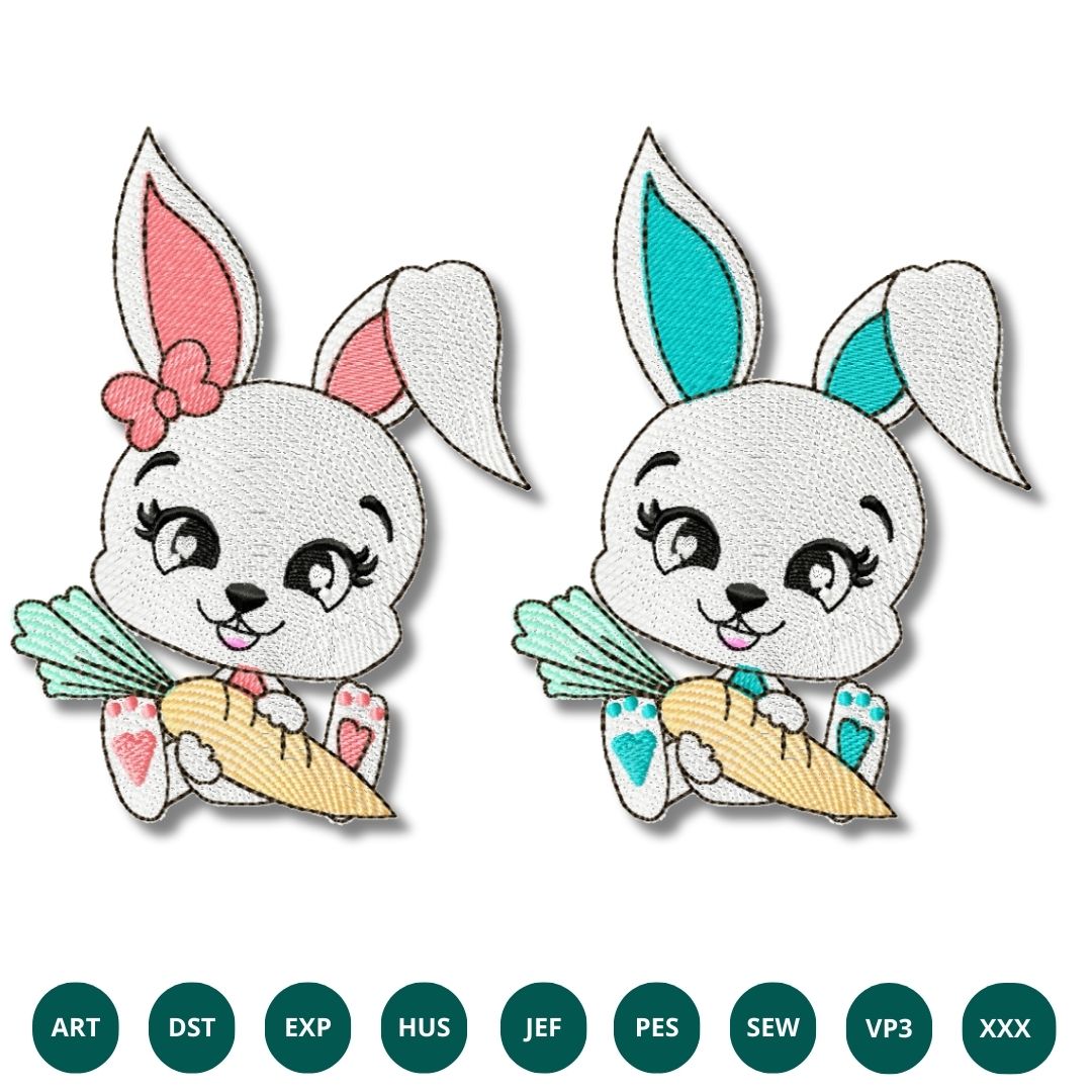 Cute Easter Bunny Embroidery Designs Pack – Embroidery Design